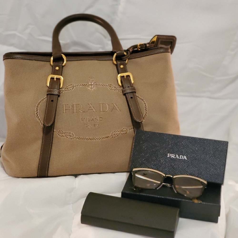 Authentic PRADA
Tote Purse and Sunglasses Bundle